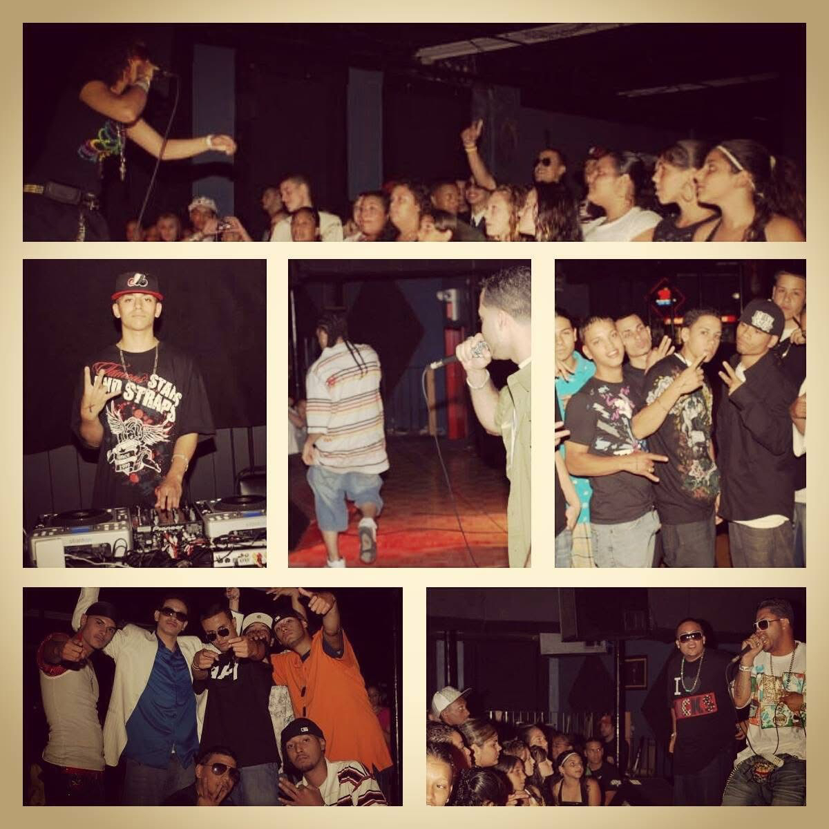 Noche Espectacular, ADC. Brujo y D Voiz, AK Flow, Rafito y Yashua y DJ Problem en el escenario.